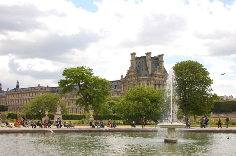 The beautiful view of the Tuileries gardens... little did we know what lurked on the horizon.